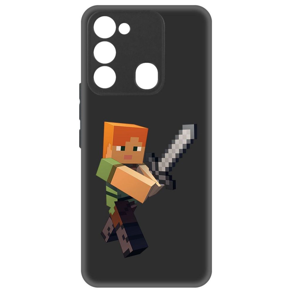 

Чехол-накладка Софт Minecraft-Алекс для TECNO Spark Go 2022, Черный