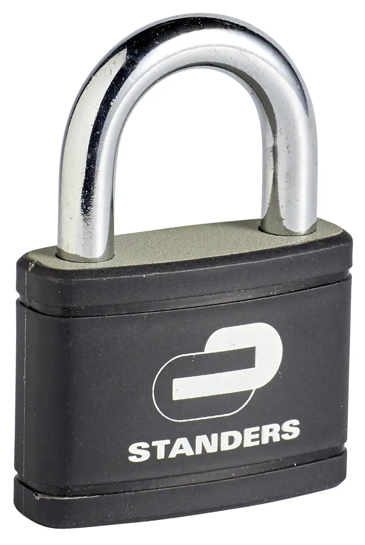 фото Замок навесной standers чугун 67x50 мм 2 ключа в комплекте цвет черный