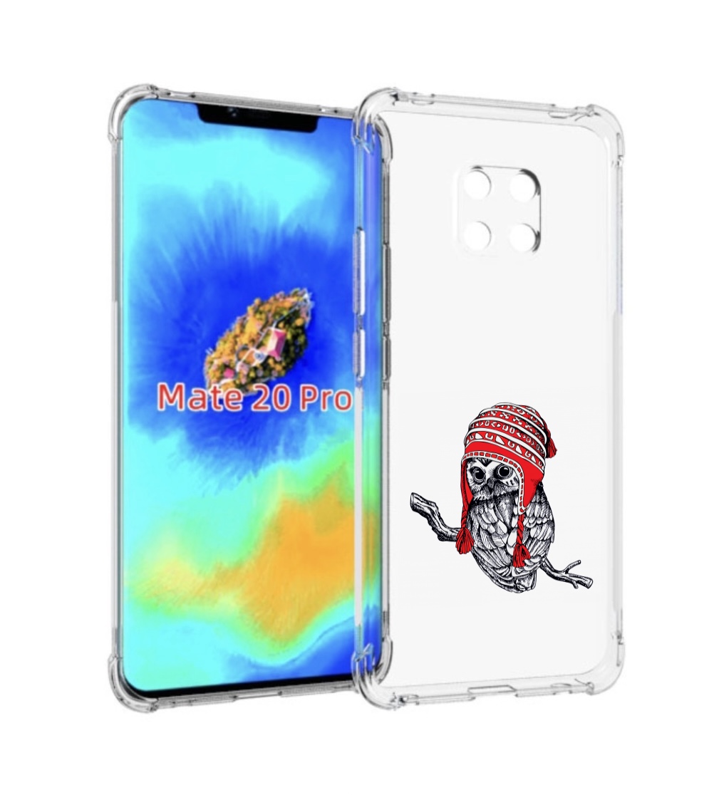 

Чехол MyPads сова-в-красной-шапке-на-веточке для Huawei Mate 20 Pro/Mate 20 RS 6.39, Прозрачный, Tocco