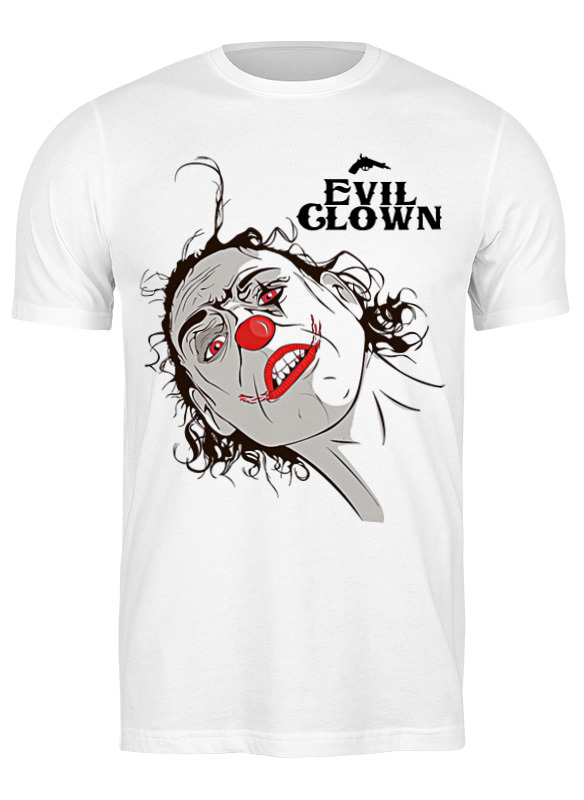 

Футболка мужская Printio Evil clown белая M, Белый, Evil clown