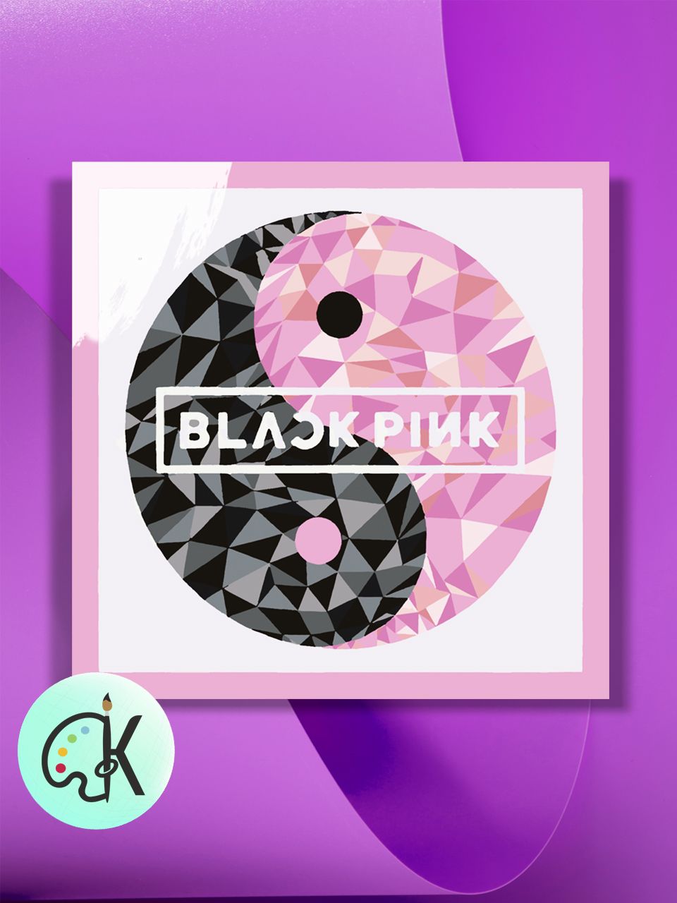 

Картина по номерам на холсте Культура Цвета Black Pink LOGO, 40 х 40 см, Black Pink LOGO
