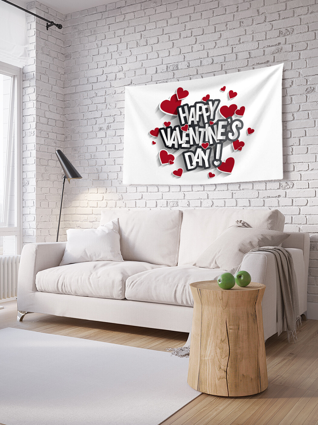 

Горизонтальное фотопанно JoyArty Happy Valentines day, из ткани, 100х150 см