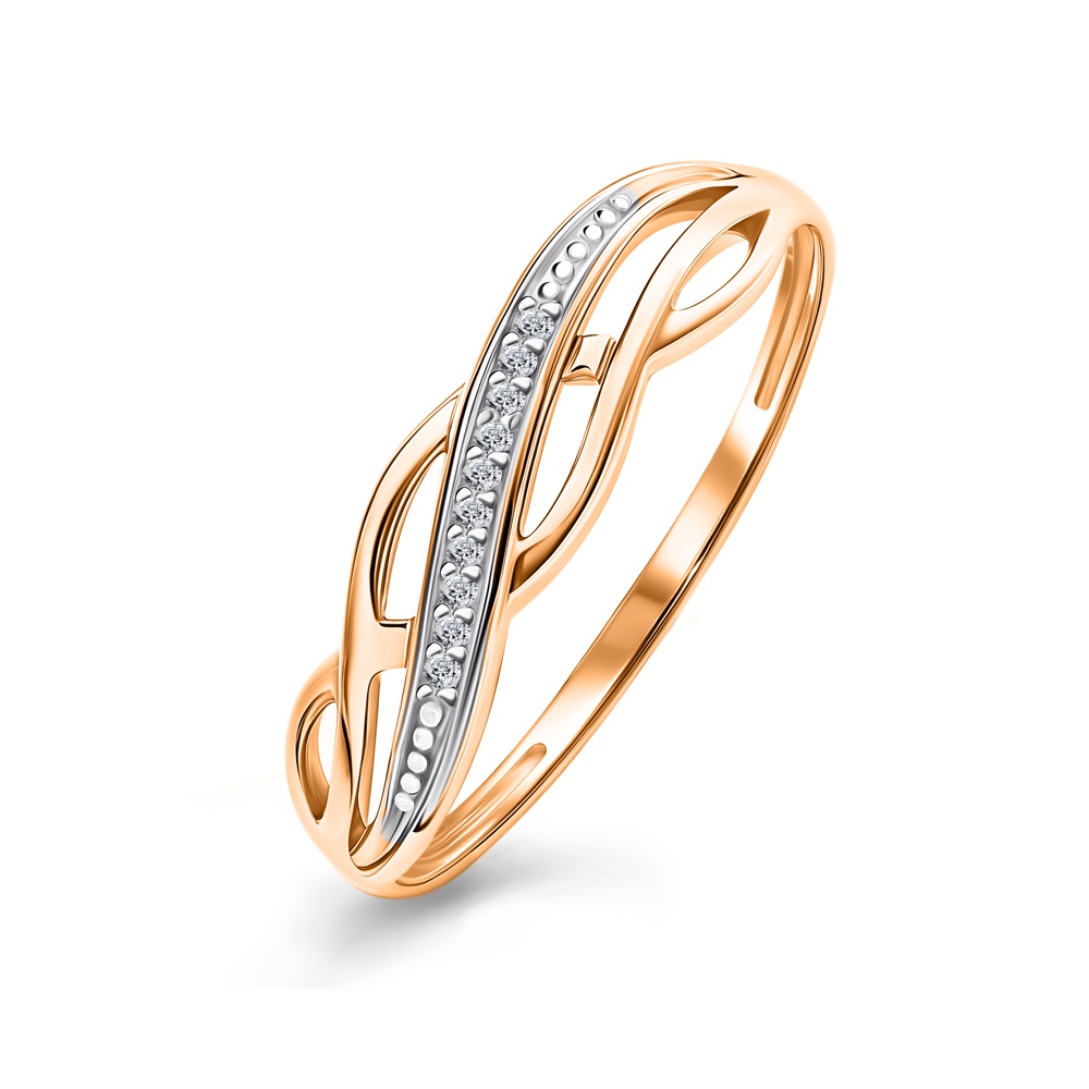 

Кольцо из золота р.  585Gold 301012682, фианит, 301012682