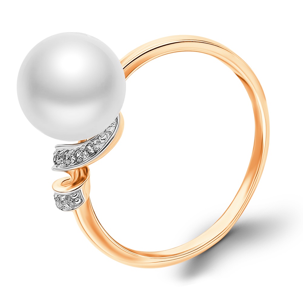 

Кольцо из золота р. , 585Gold 201017159, жемчуг культивированный/фианит, 201017159