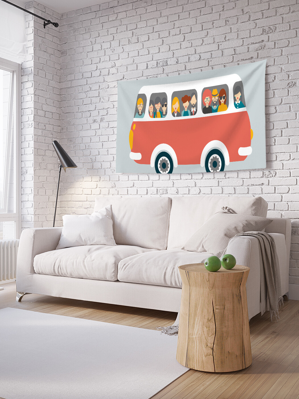 

Горизонтальное фотопанно JoyArty Экскурсионный автобус, из ткани, 100х150 см