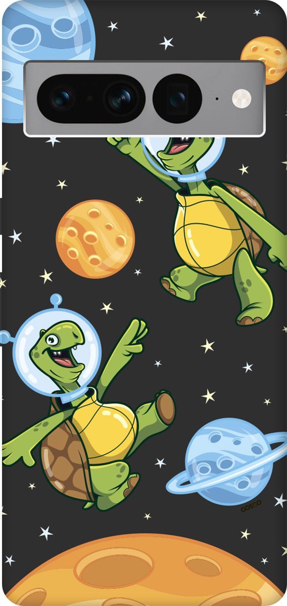 

Чехол на Google Pixel 7 Pro с 3D принтом "CosmoTurtles" черный, Черный;бежевый, 159188