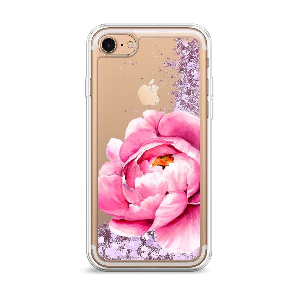 

Жидкий чехол с блестками "Прекрасный пион" на Apple iPhone 8, 10894-1