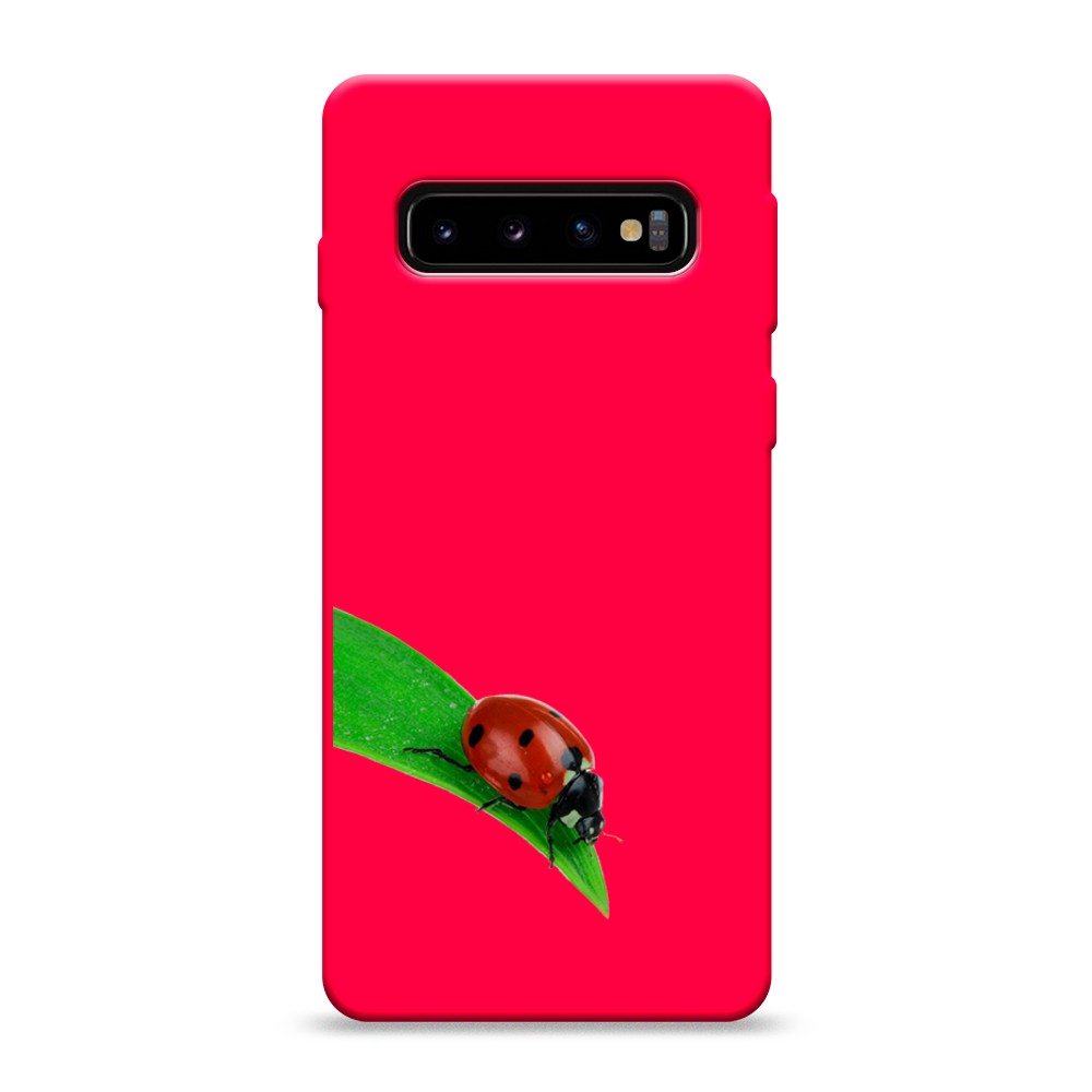 фото Матовый силиконовый чехол "на счастье" на samsung galaxy s10 awog