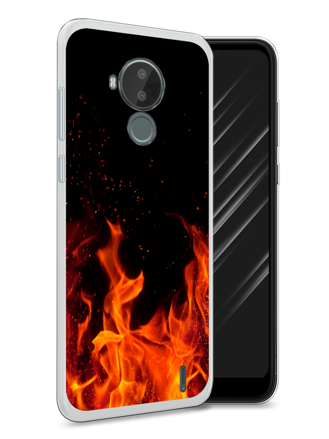 

Чехол Awog на Nokia C30 / Нокиа C30 "Все в огне", Оранжевый;черный, 124850-4