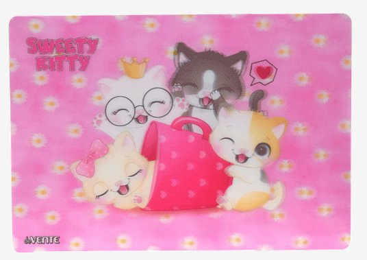 

Покрытие настольное deVente 23x33см 3D Sweet Cats 600мкм, Розовый, 1765716