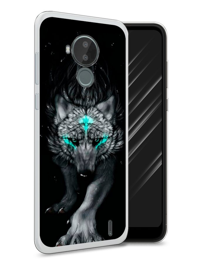 

Чехол Awog на Nokia C30 / Нокиа C30 "Волшебный волк", Черный;серый, 124850-2