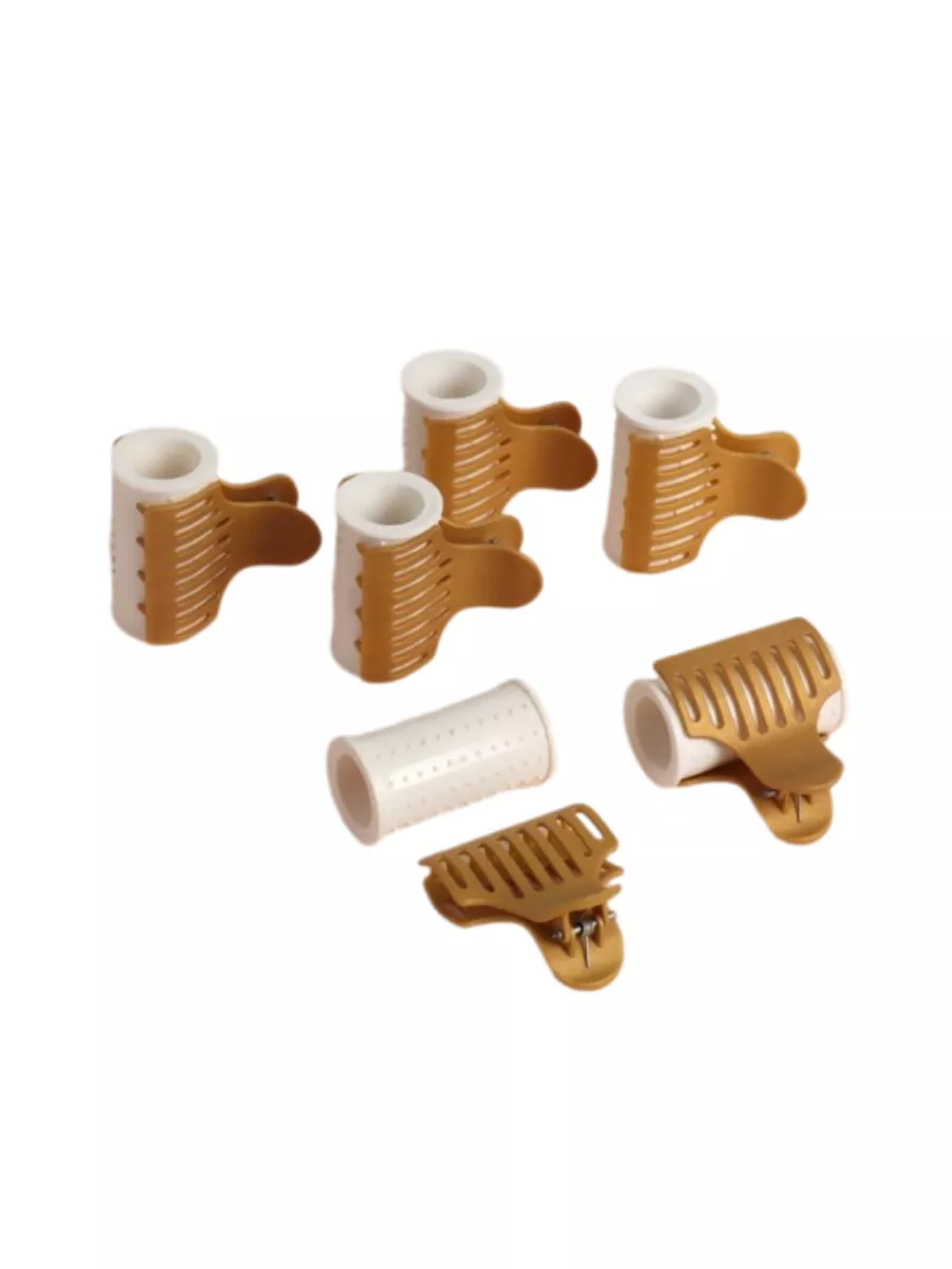 Термобигуди крабик 26 х 65 мм, пластик, коричневые, 6 шт