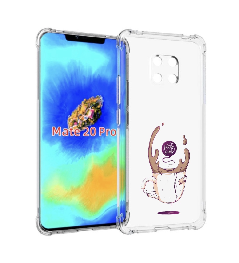 

Чехол MyPads сломанный стаканчик для Huawei Mate 20 Pro/Mate 20 RS 6.39, Прозрачный, Tocco