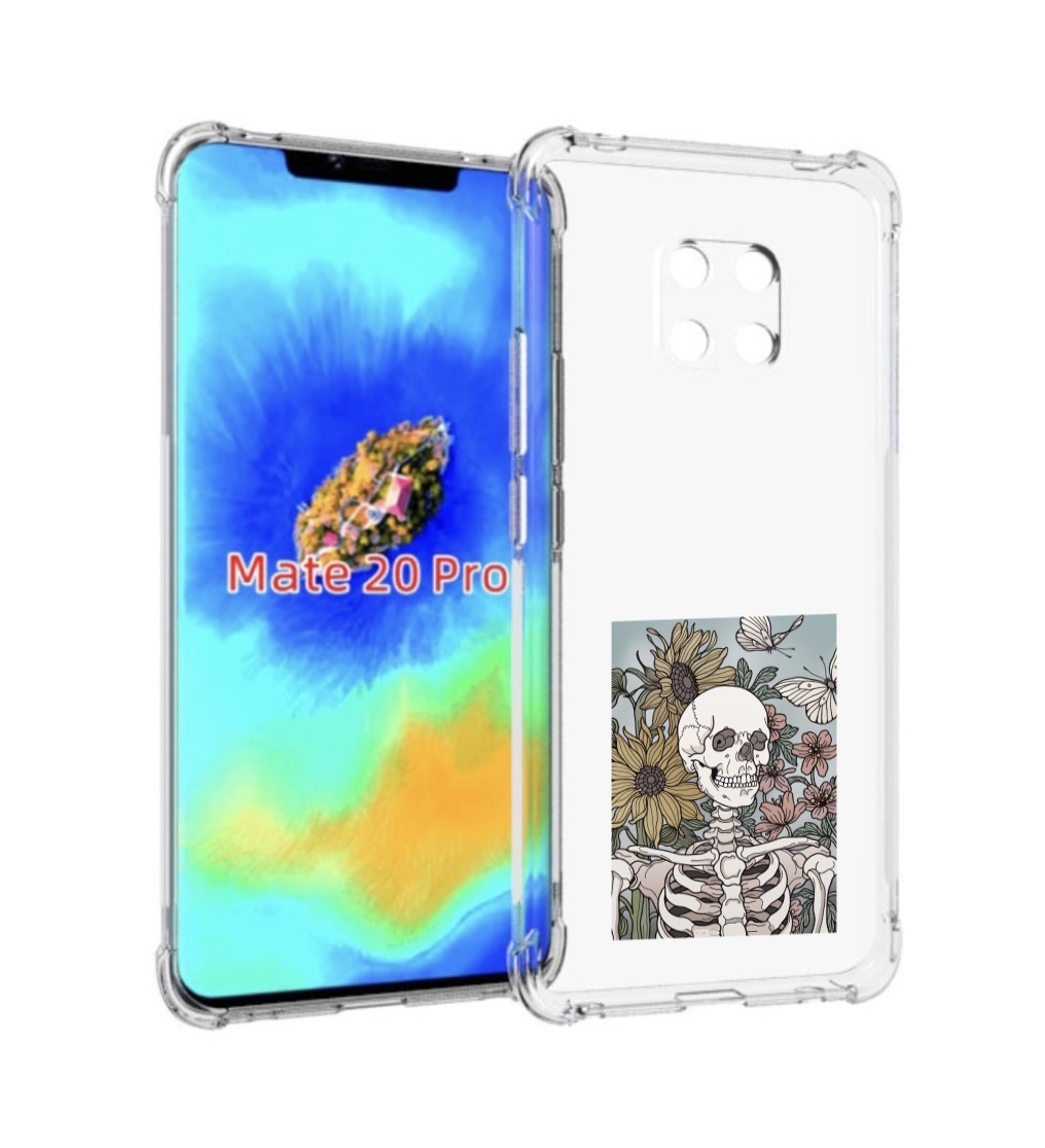 

Чехол MyPads скелетик с подсолнухами для Huawei Mate 20 Pro/Mate 20 RS 6.39, Прозрачный, Tocco