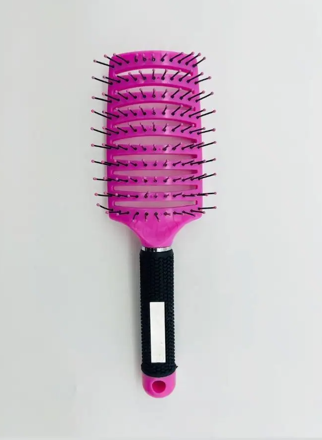 Расческа массажная, 8 х 25 см, пластик, розовая