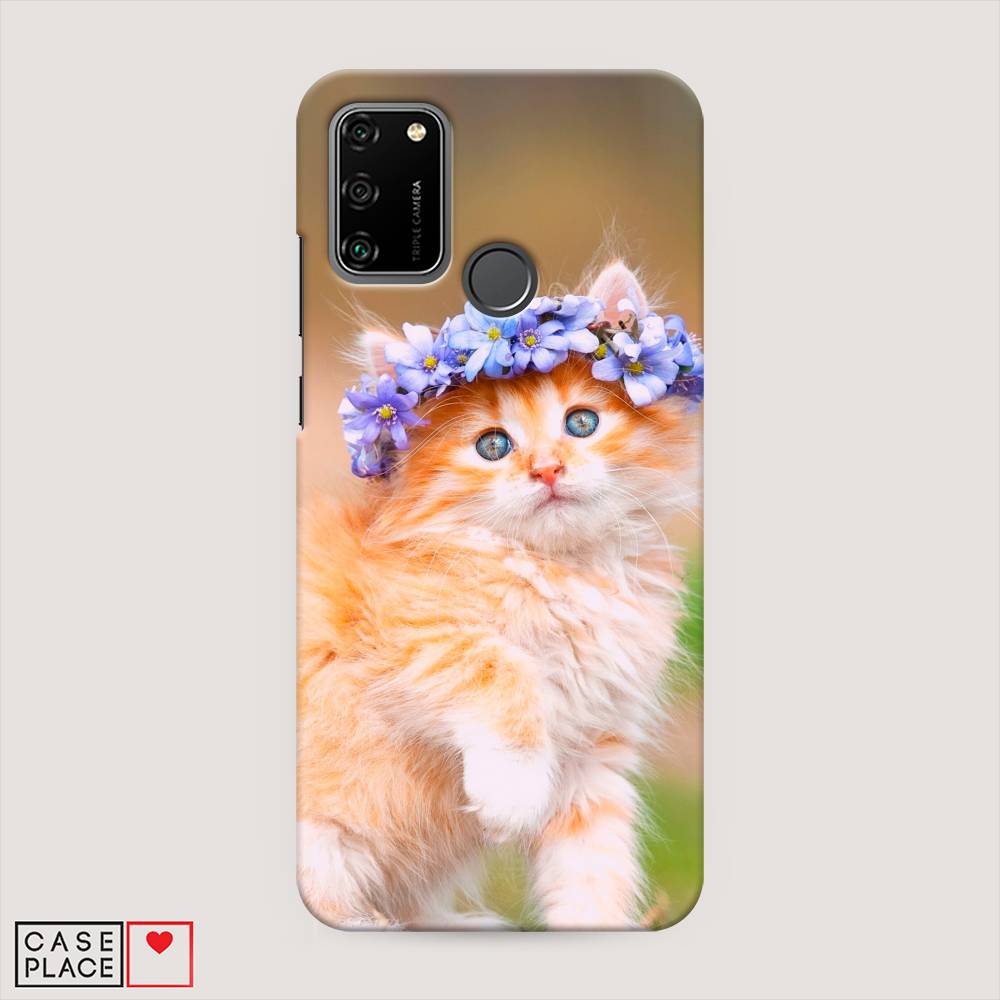 

Чехол Awog "Рыжий кот в венке" для Honor 9A, 612320-1