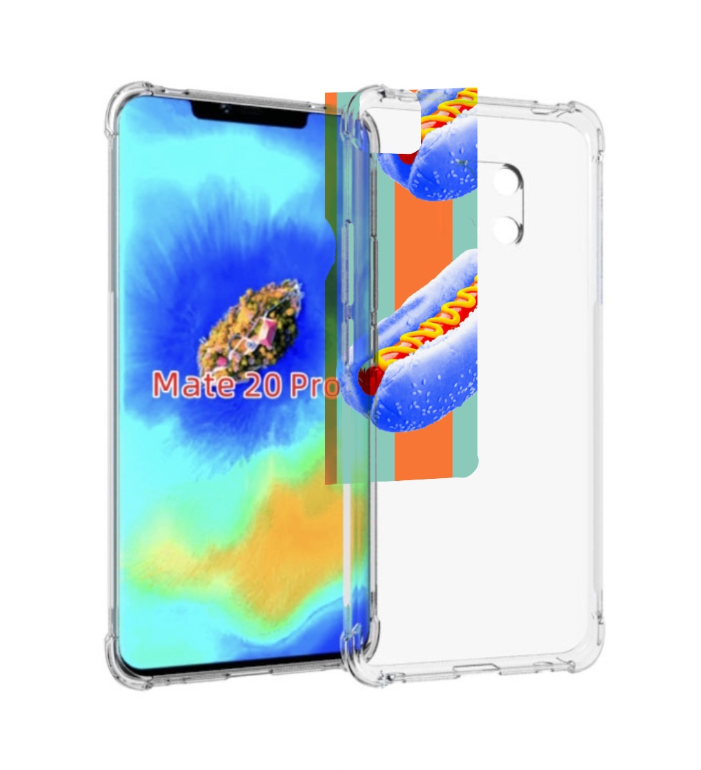 

Чехол MyPads синие хотдоги для Huawei Mate 20 Pro/Mate 20 RS 6.39, Прозрачный, Tocco