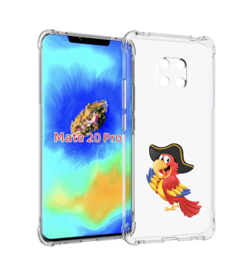 

Чехол MyPads попугай-пират для Huawei Mate 20 Pro/Mate 20 RS 6.39, Прозрачный, Tocco