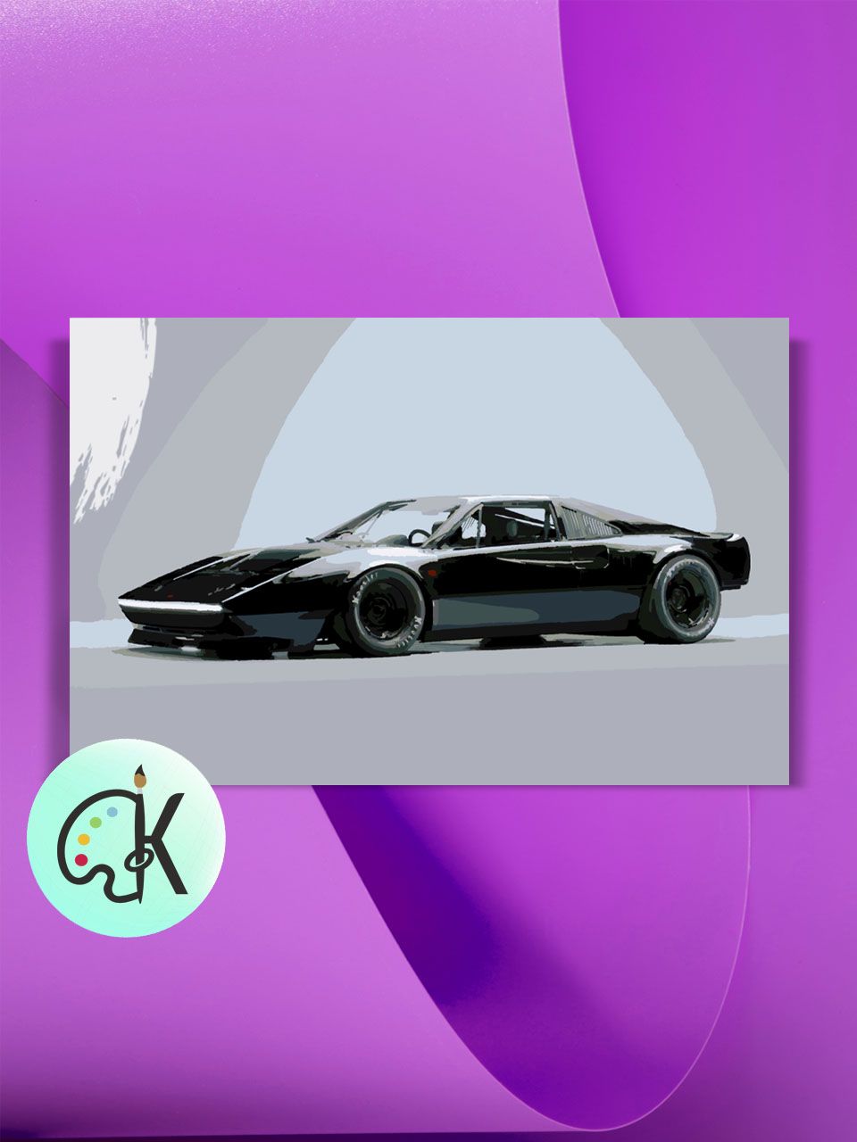 

Картина по номерам на холсте Культура Цвета Ferrari 308, 30 х 60 см, Ferrari 308
