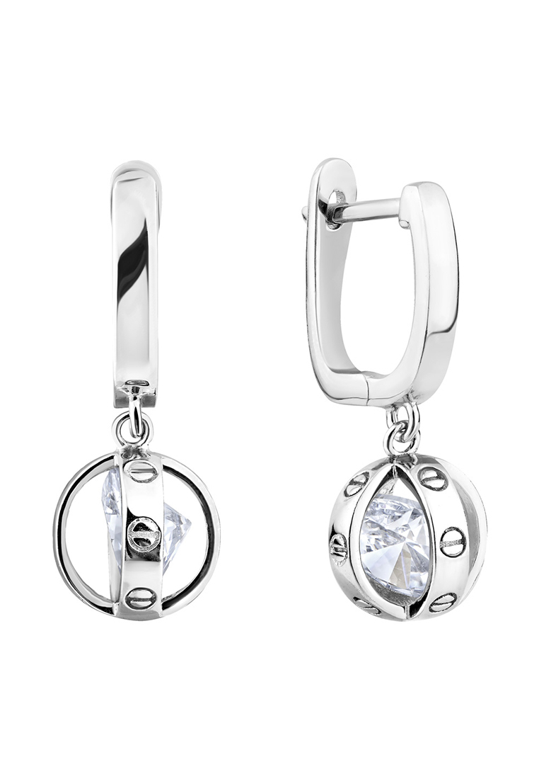 

Серьги подвески из серебра с фианитом Kari Jewelry CЛ-5257, CЛ-5257