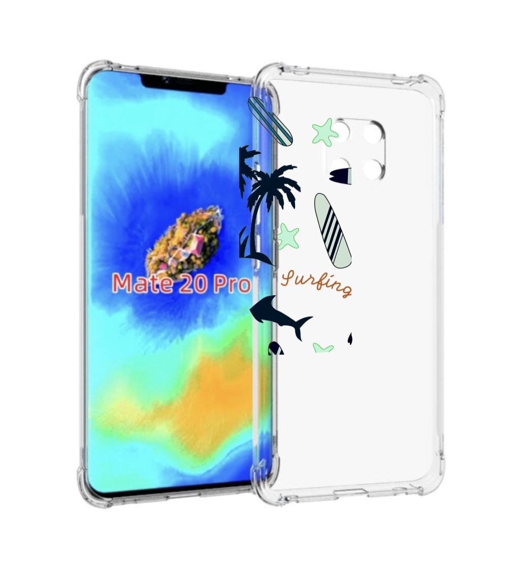 

Чехол MyPads пляжная-тематика для Huawei Mate 20 Pro/Mate 20 RS 6.39, Прозрачный, Tocco