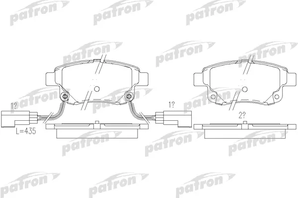 

Колодки ТОРМОЗНЫЕ ДИСКОВЫЕ ЗАДН FORD: TRANSIT TOURNEO 06-, TRANSIT C БОРТОВ PATRON PBP1930