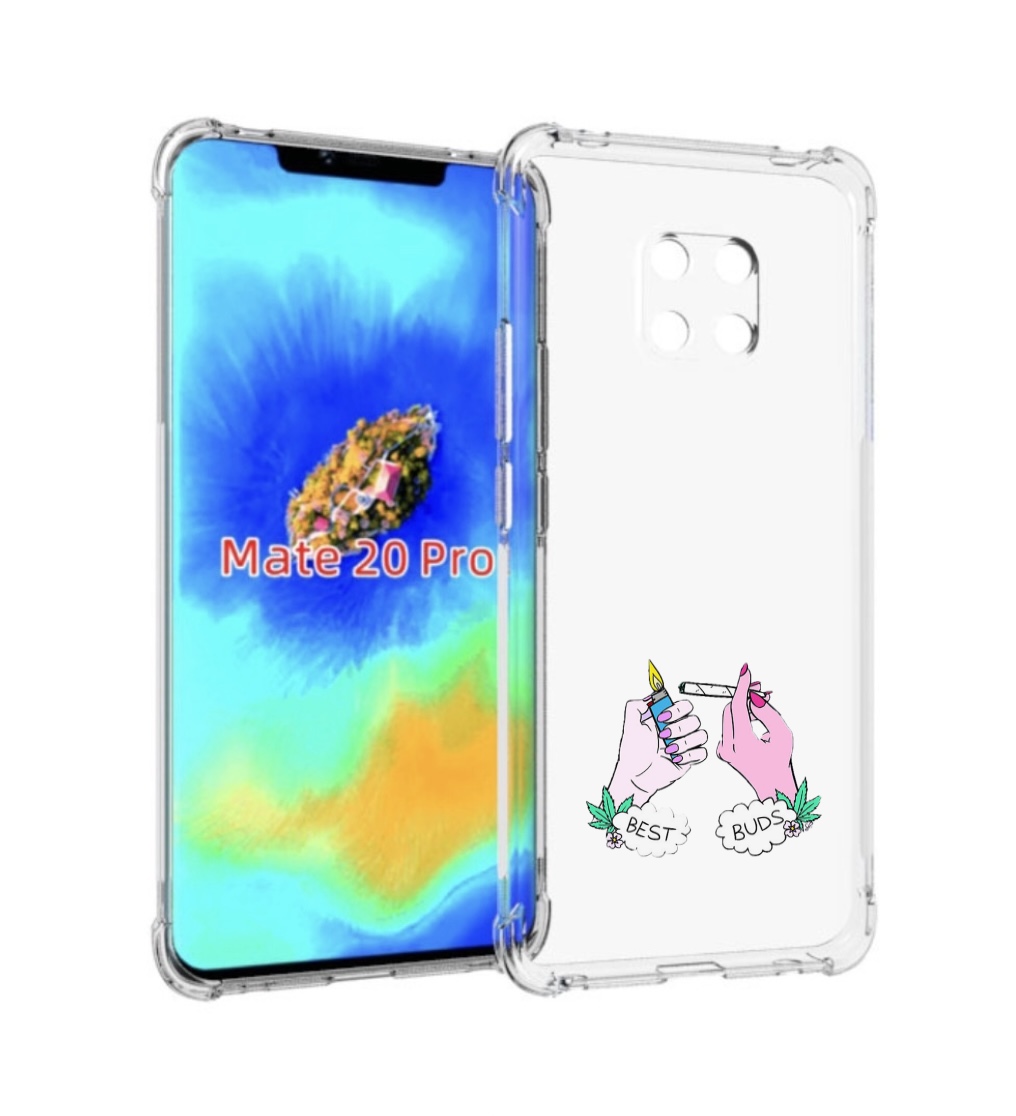 

Чехол MyPads плохие руки женский для Huawei Mate 20 Pro/Mate 20 RS 6.39, Прозрачный, Tocco