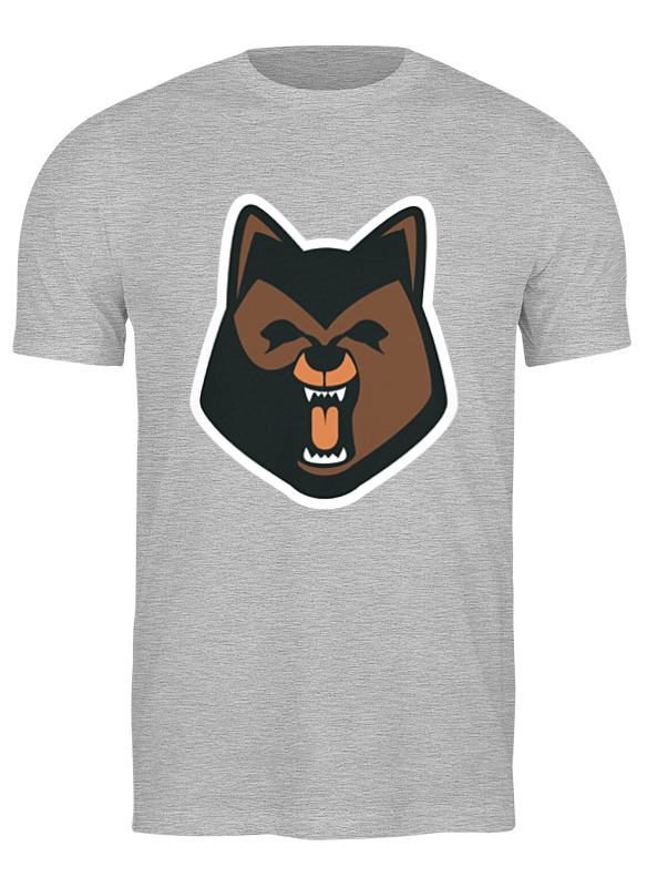 

Футболка мужская Printio Волк (wolf) серая S, Серый, Волк (wolf)