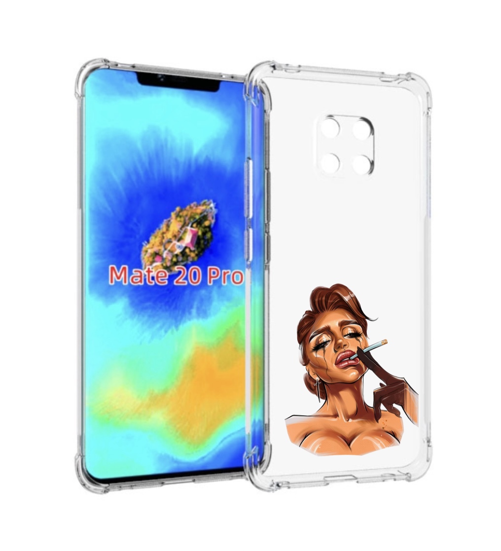 

Чехол MyPads плачущая-девушка-с-сигаретой женский для Huawei Mate 20 Pro/Mate 20 RS 6.39, Прозрачный, Tocco