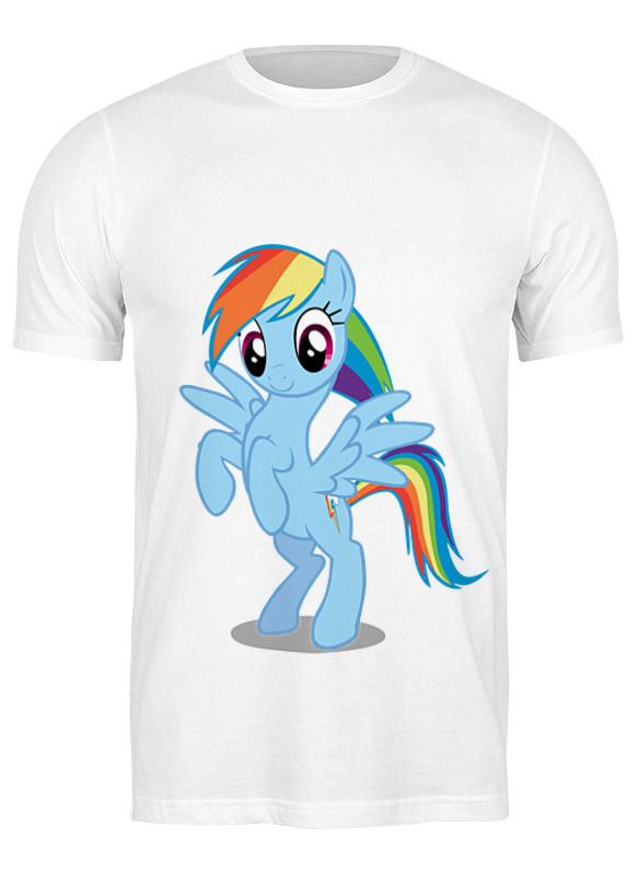 

Футболка мужская Printio Rainbow dash белая L, Белый, Rainbow dash