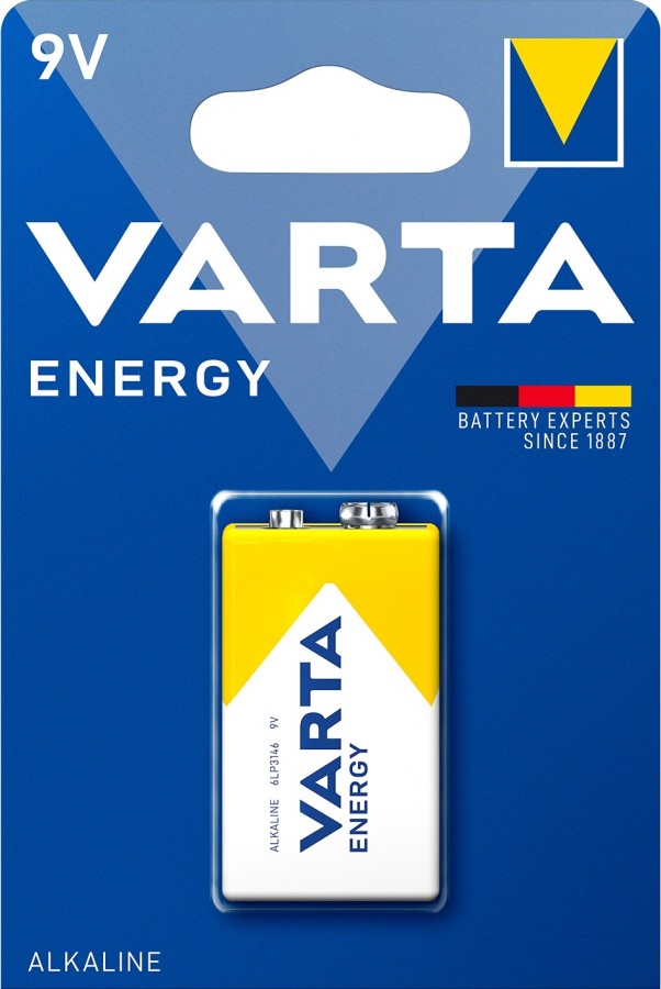 Элемент питания Varta 4122.229.411 Energy 6LR61/6F22 BL1, комплект 5 шт. элемент питания daewoo energy alkaline lr03 286 bl4 комплект 12 батареек 3 упак х 4шт