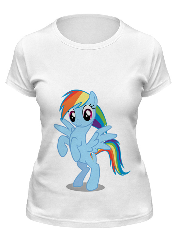 

Футболка женская Printio Rainbow dash белая L, Белый, Rainbow dash