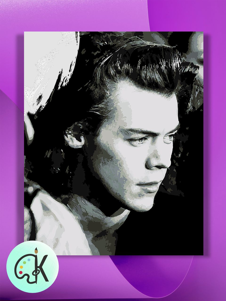 

Картина по номерам на холсте Культура Цвета Harry Styles ЧБ 2, 40 х 50 см, Harry Styles ЧБ 2