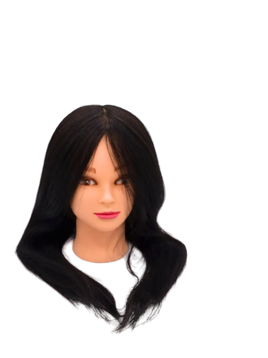 Манекен для причесок, натуральный волос, 40 см, брюнет кукла манекен для причесок болванка оксана charites