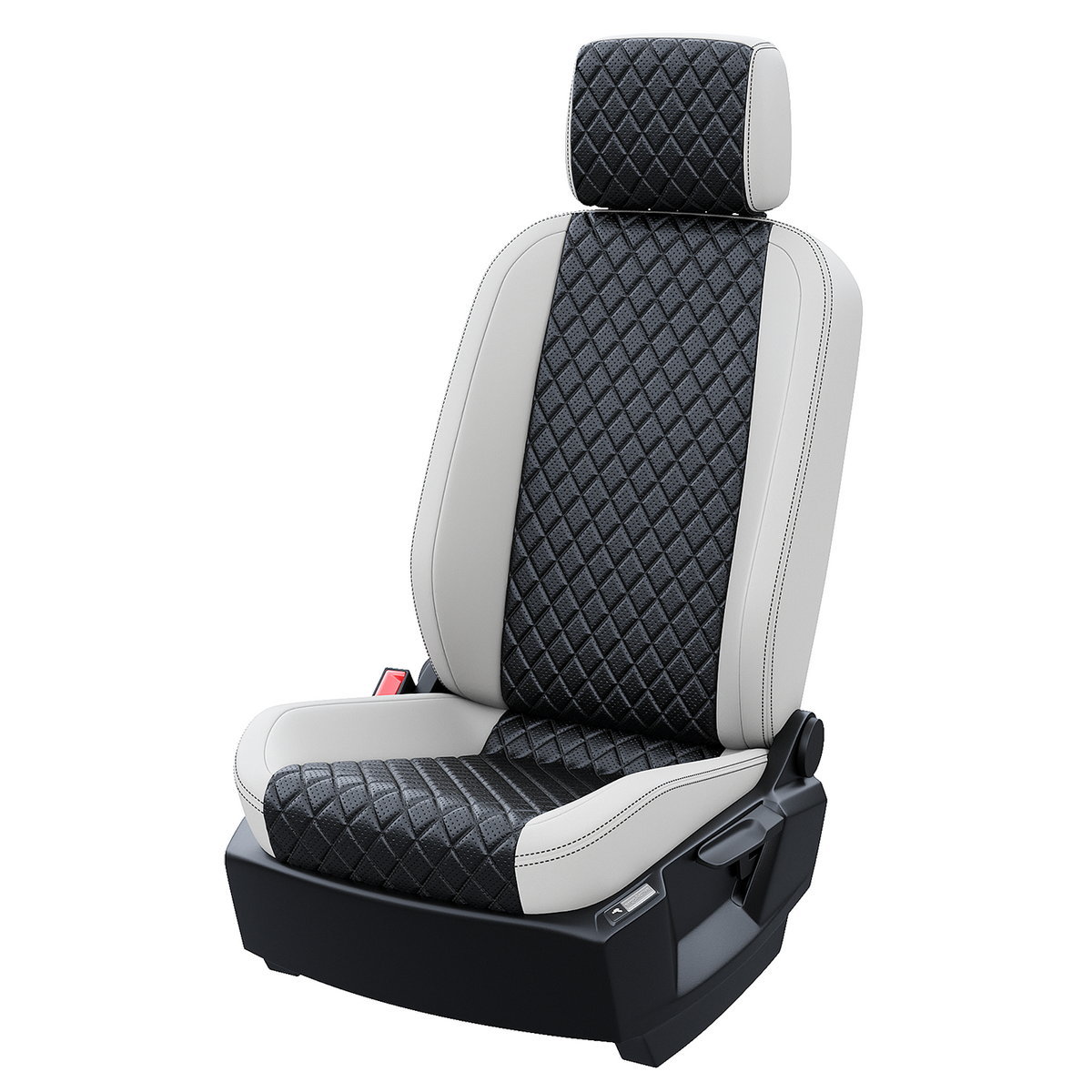 

Чехлы на сиденья Чехлы.ру для Geely Atlas Pro 5266AV169FT2 Экокожа ромб Белый Черный, Черный;белый, 5266AV