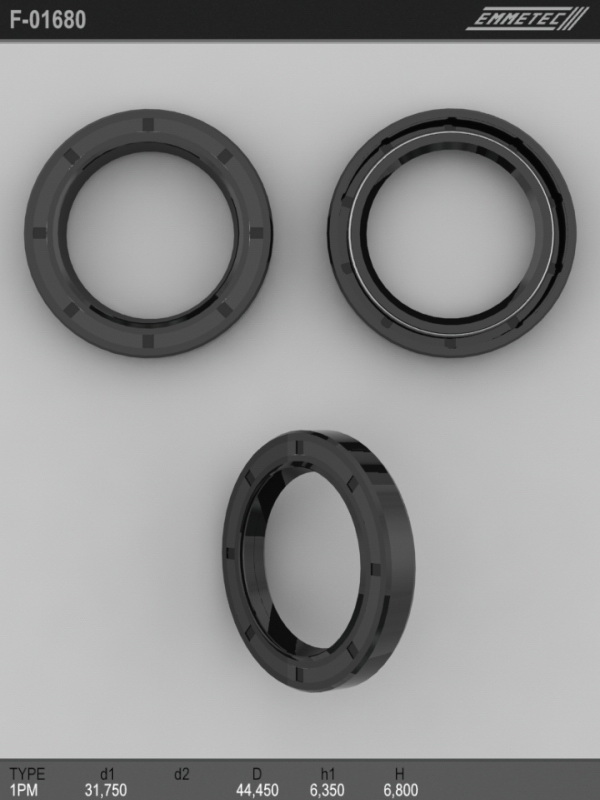 

Сальник рулевой рейки EMMETEC 31.75x44.45x6.35/6.8 (1PM) F-01680, F-01680, F01680