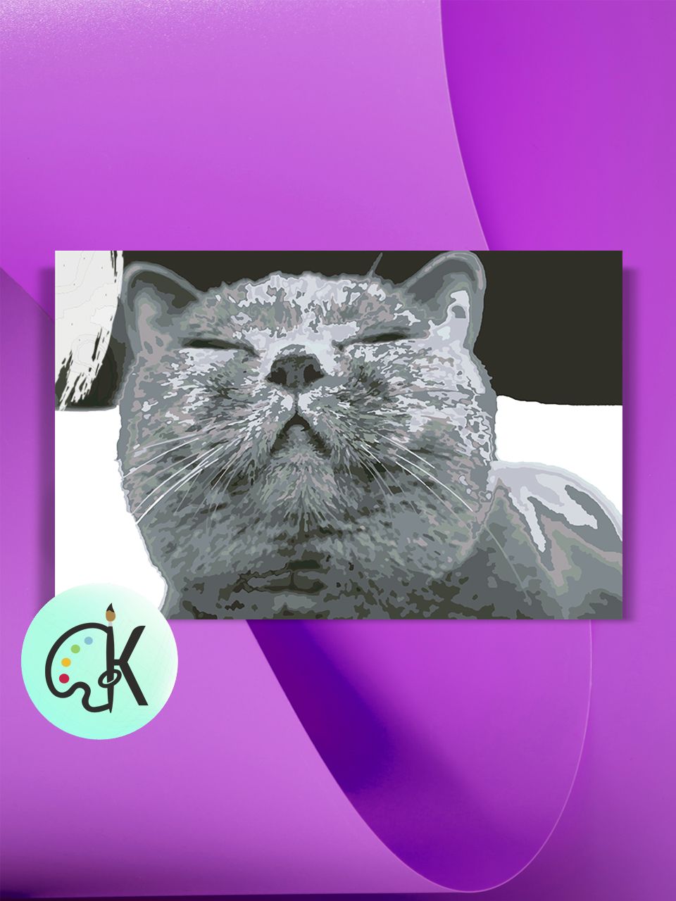 

Картина по номерам на холсте Культура Цвета Британская кошка, 40 х 60 см, Британская кошка