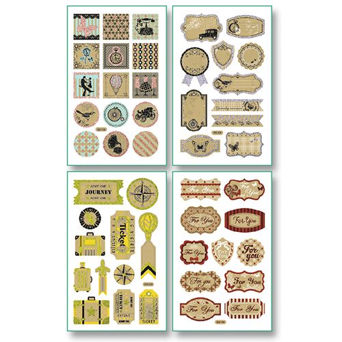 

Стикеры VINTAGE 10x16см, 8 листов различных дизайнов (1321) Folia