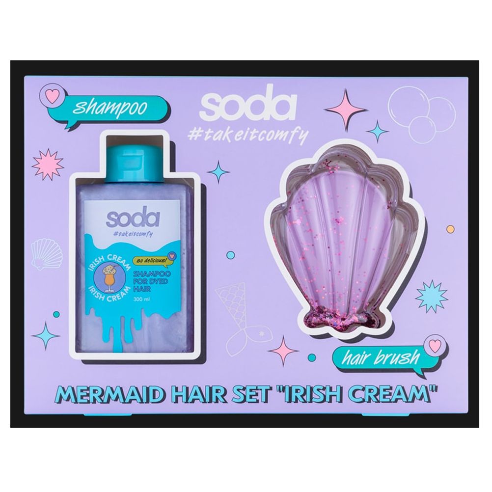 Набор для волос Soda Me-Time Mermaid Irish Cream takeitcomfy для женщин 2 предмета