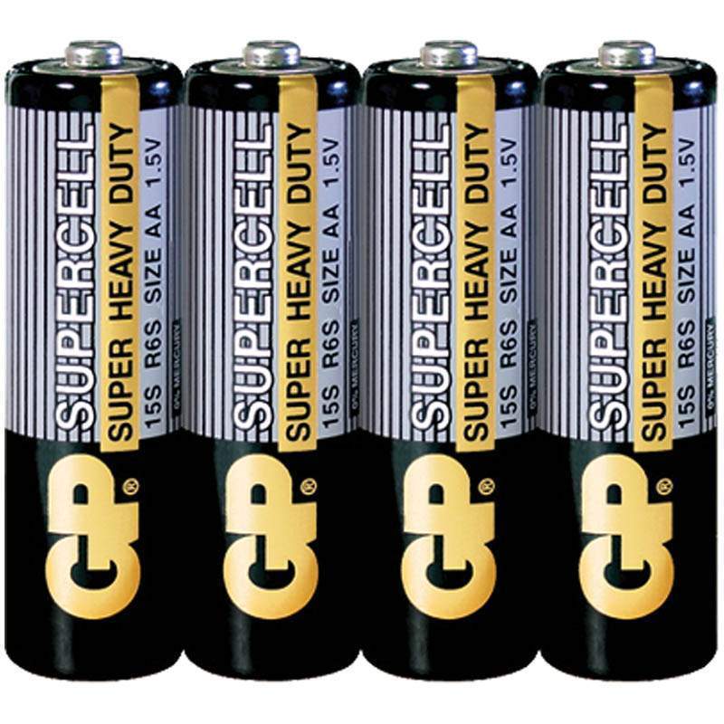 Батарейка GP Supercell AA (R06) 15S солевая, OS4, комплект 20 батареек (5 упак. х 4шт.)