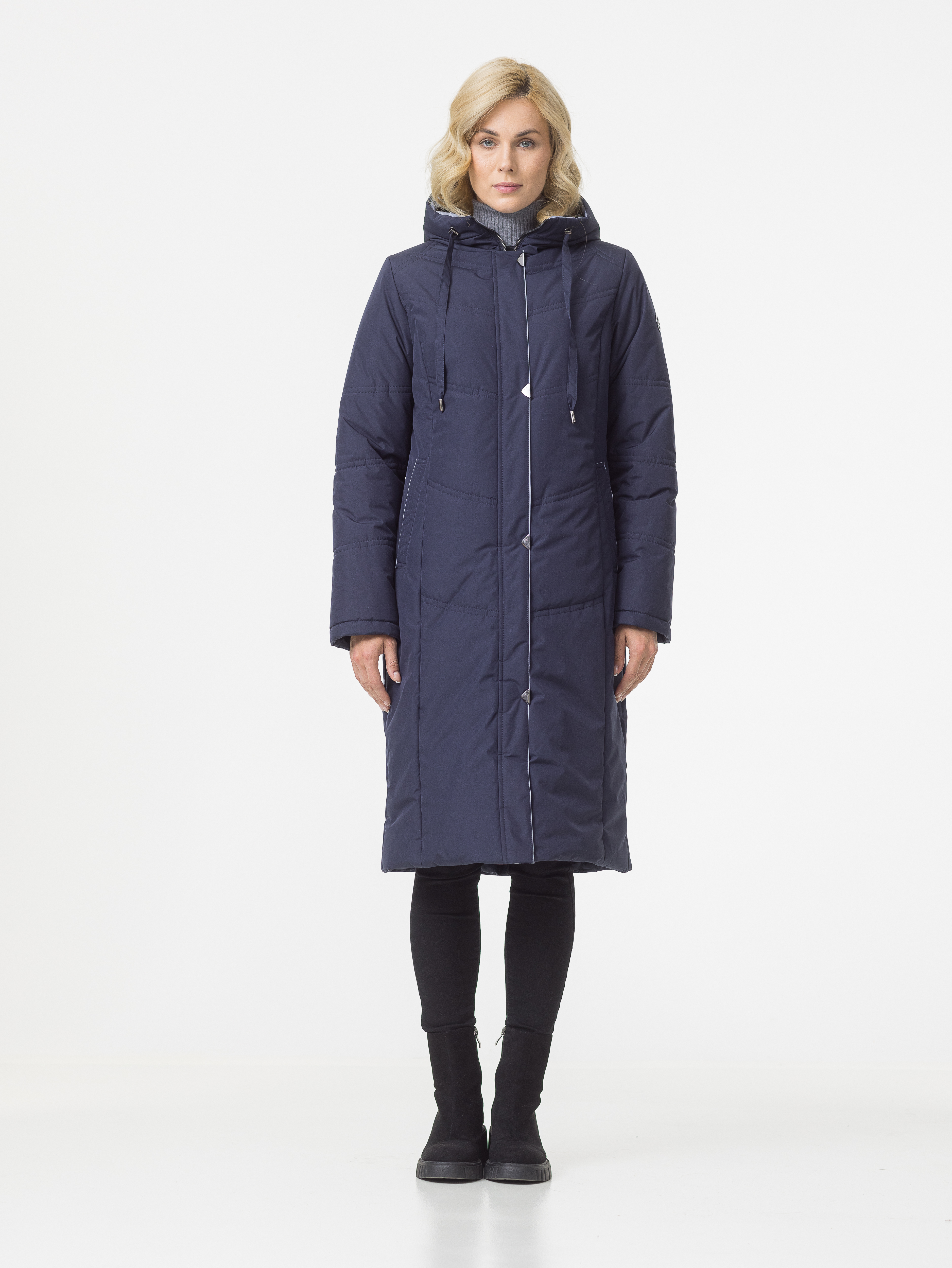 

Пальто женское Maritta 32-3025-10 синее 42 EU, Синий, 32-3025-10