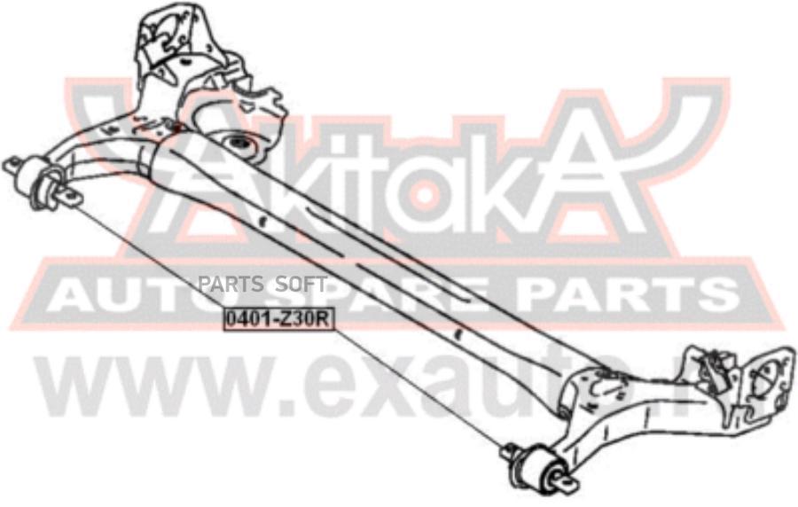 

ASVA 0401-Z30R Сайлентблок задней балки () 1шт