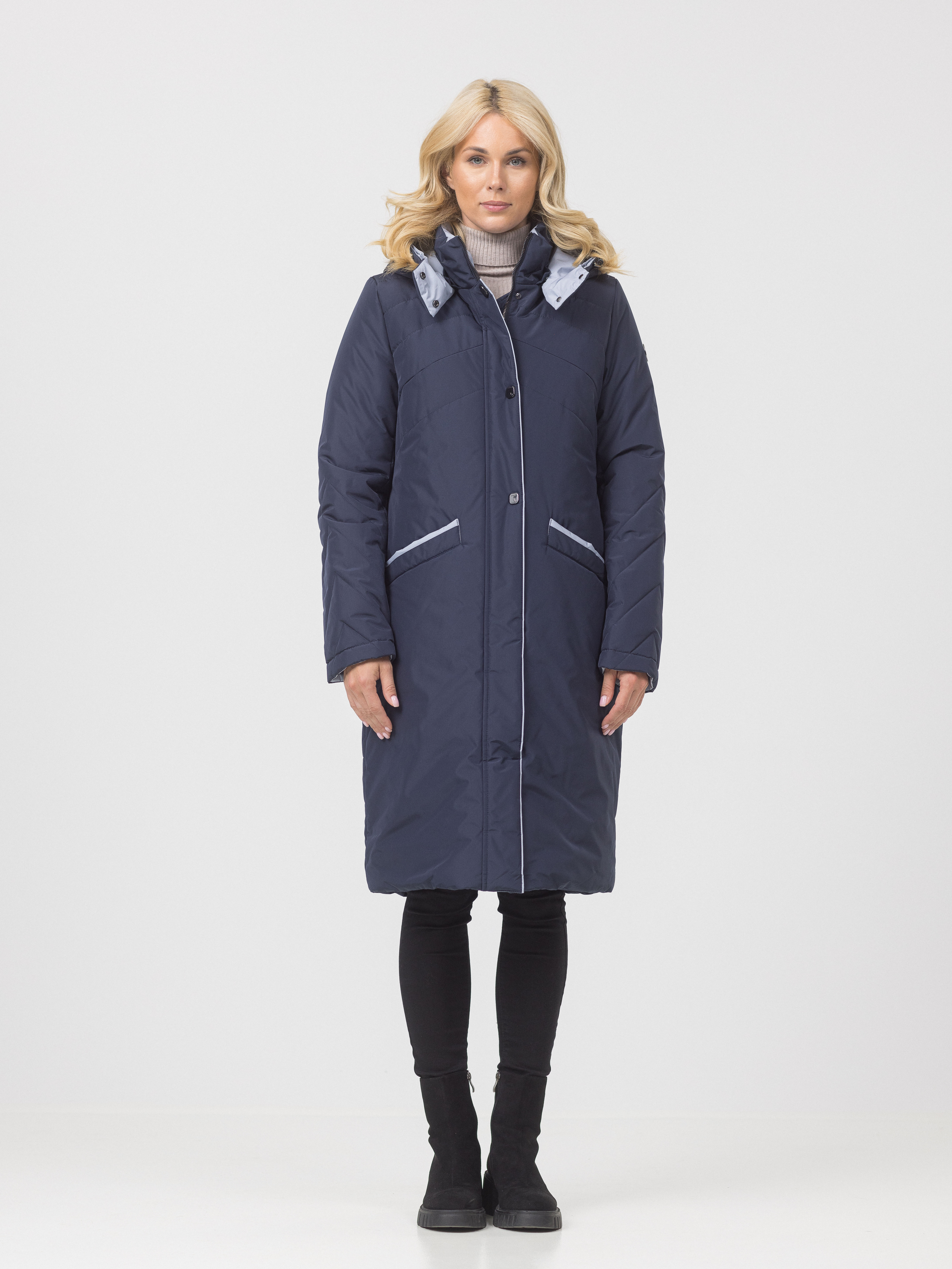 

Пальто женское Maritta 32-3019-10 синее 52 EU, Синий, 32-3019-10