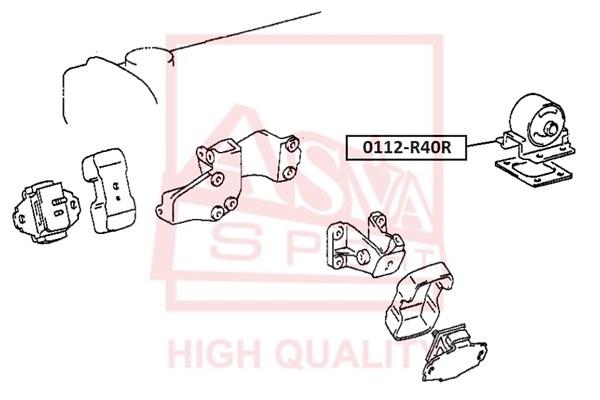 

ASVA 0112-R40R Подушка двигателя задняя () 1шт