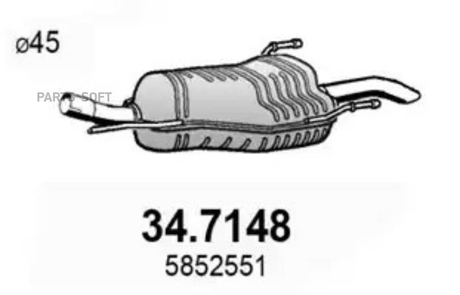ASSO 34.7148 Глушитель выхлопных газов конечный
