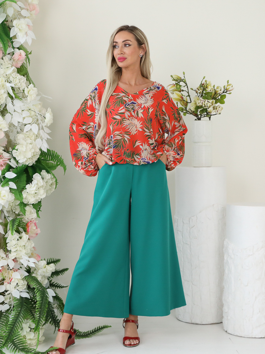 Блуза женская Wisell М5-5509 оранжевая 44 RU 2400₽