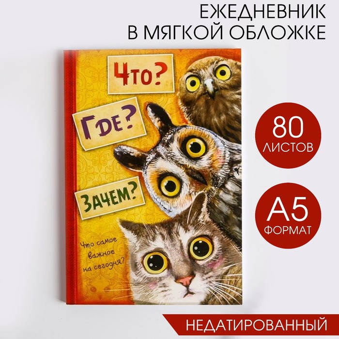 

Ежедневник Что Где Зачем А5 80 л 2шт