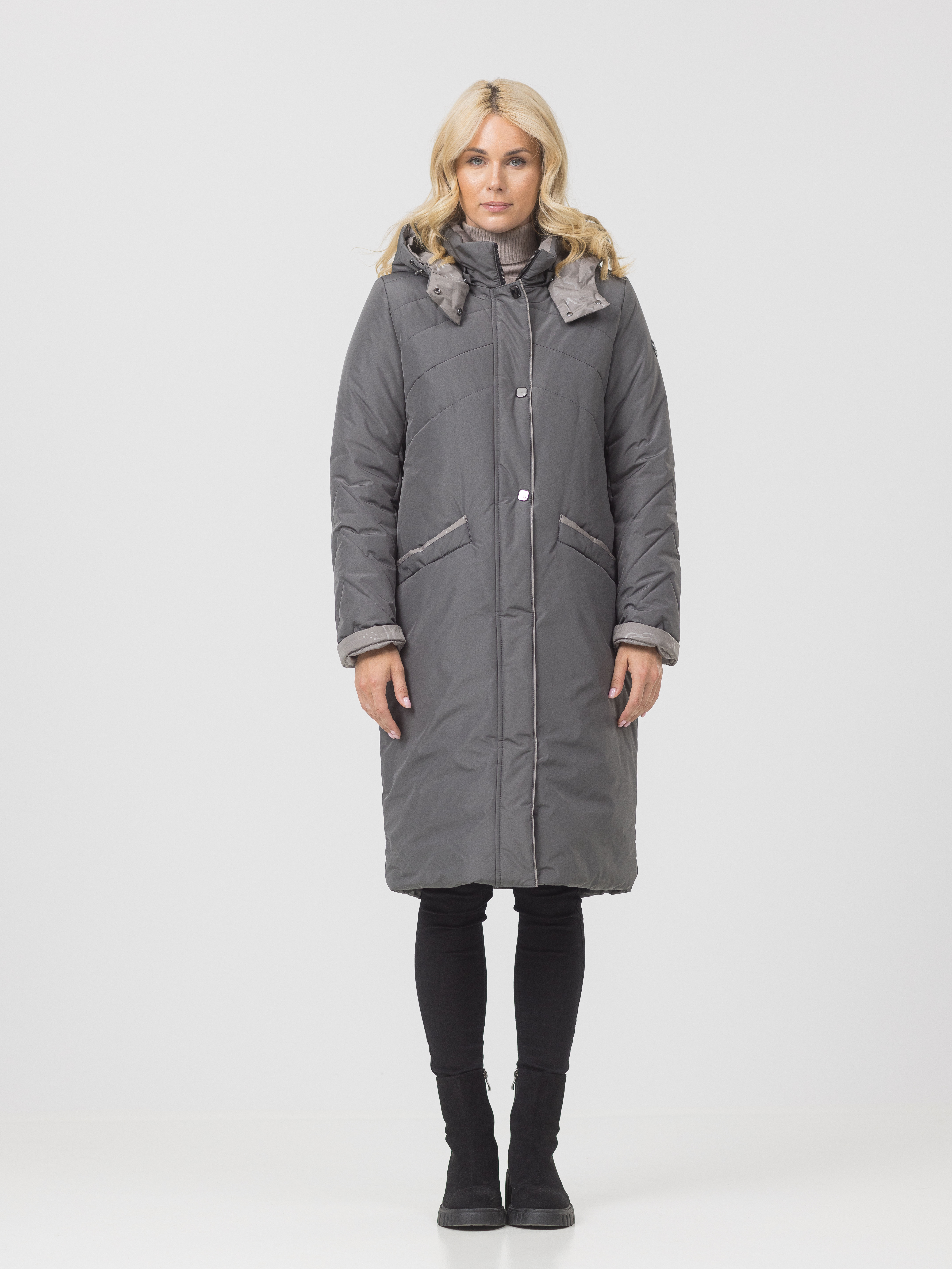 

Пальто женское Maritta 32-3019-10 серое 44 EU, Серый, 32-3019-10
