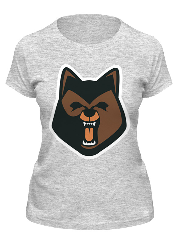 

Футболка женская Printio Волк (wolf) серая S, Серый, Волк (wolf)