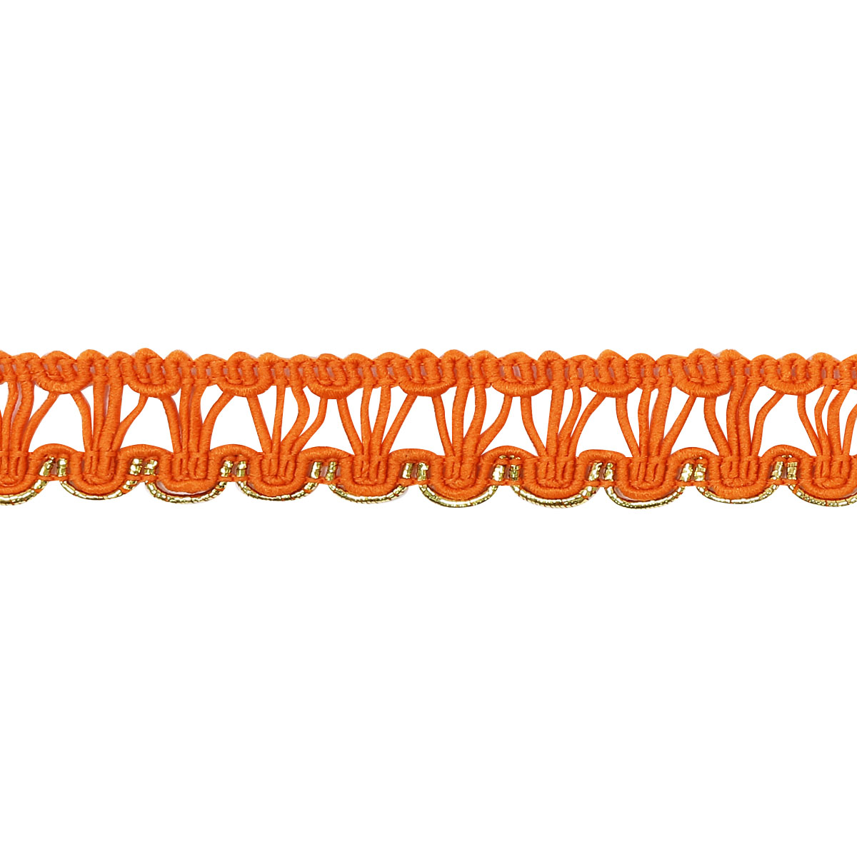 фото С919 тесьма вязаная отделочная, 15 мм*10 м (оранжевый) нудольская фабрика